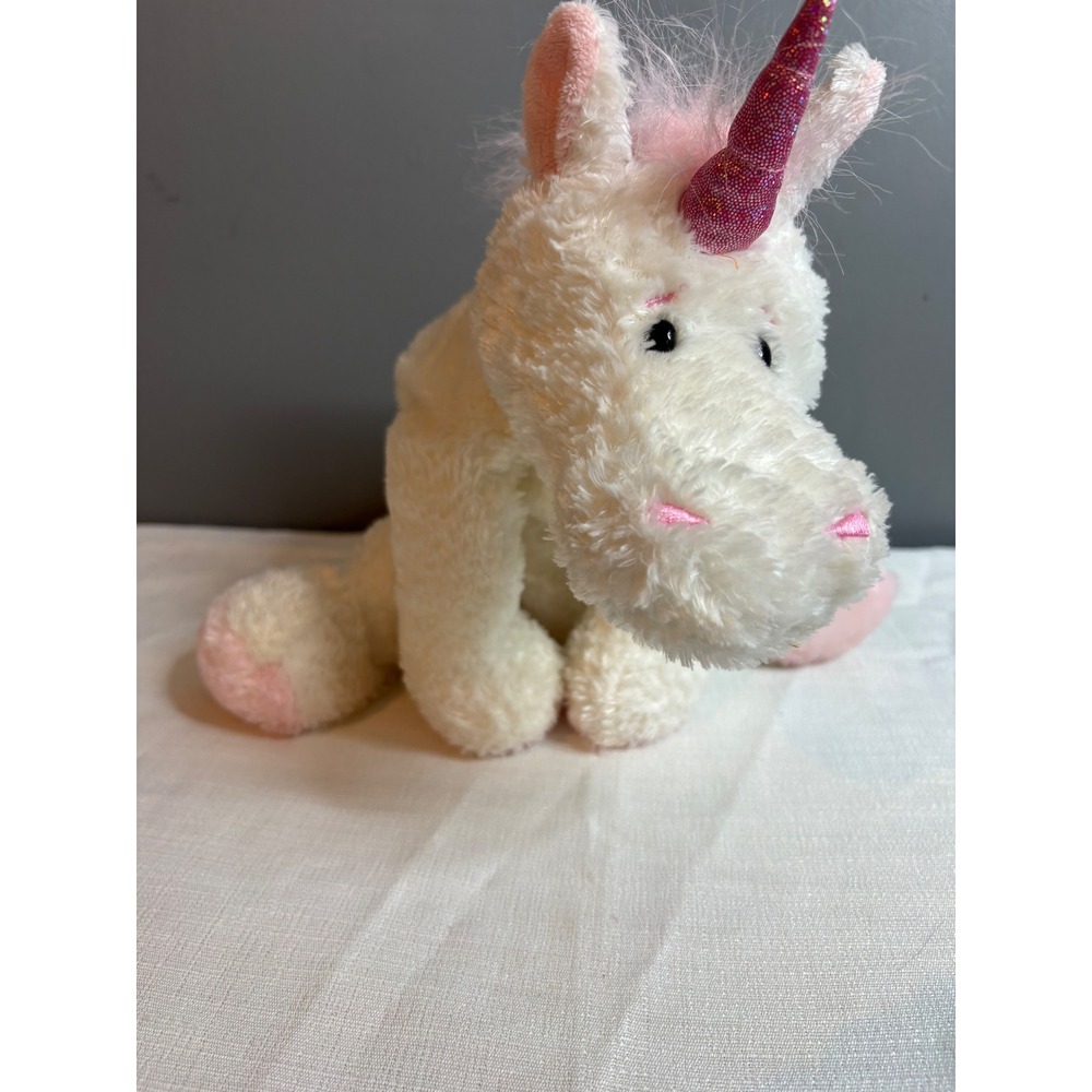 Mary Meyer Unicorn Plush Stuffed Animal White Pink Sparkle Horn Cream 10 inch